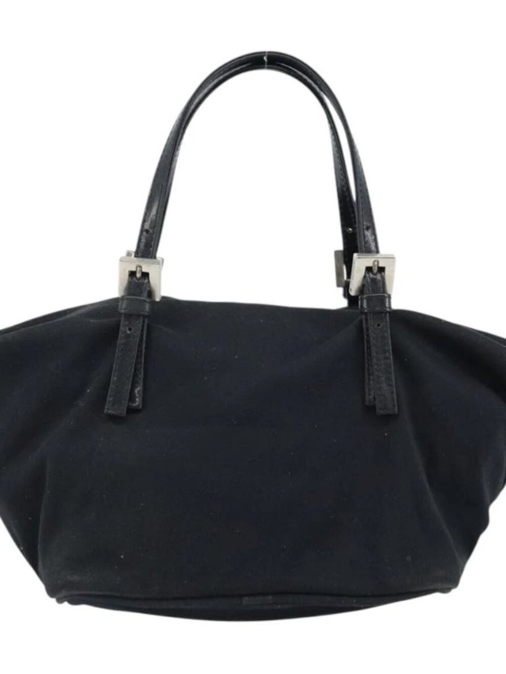 FENDI Hand Bag Nylon Black Silver Auth bs33538 - Picture 3 of 16